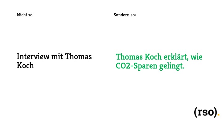 Nutzen versprechen